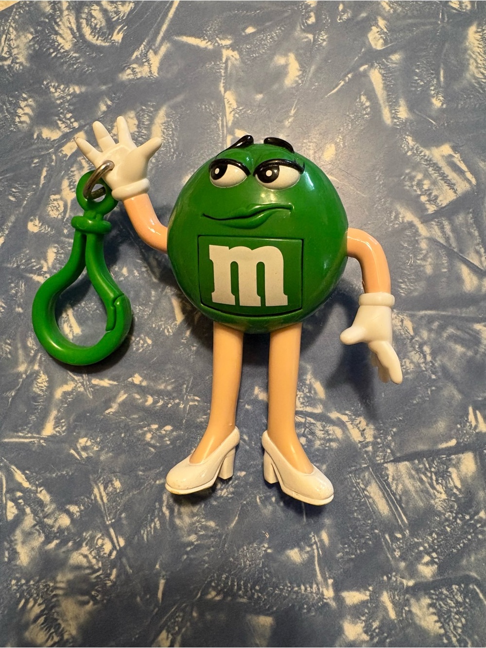Vintage Y2K Green M&M's Character Mini M&M Dispenser Keychain